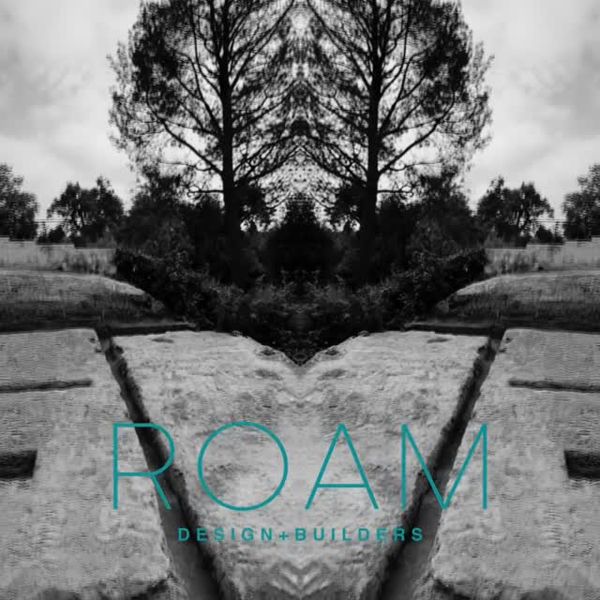 Video: Architecture // Archeology, mirrored black-and-white trees with the ROAM logo